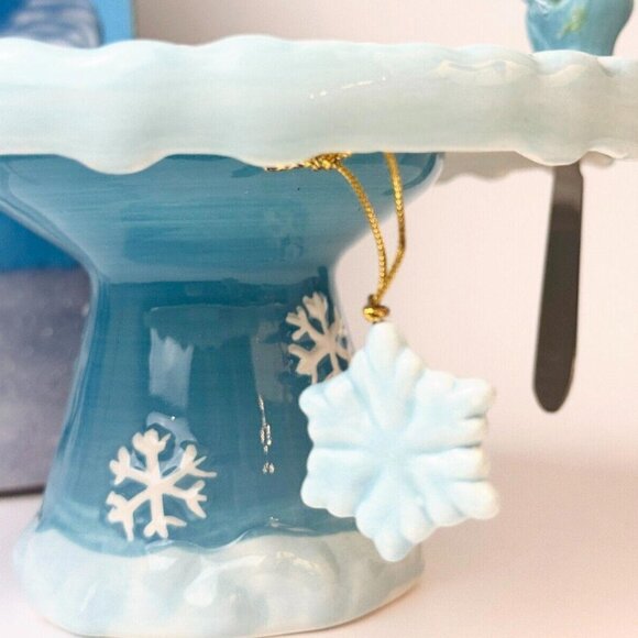 Holiday Snowman Cheese Board 2 Snowman Spreaders Seasonal Elements w/box READ! - Picture 11 of 12